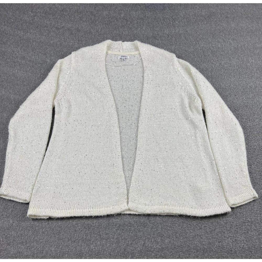 Croft & Barrow Women's Sequin Knit Cardigan Sweater XL‎ Cream